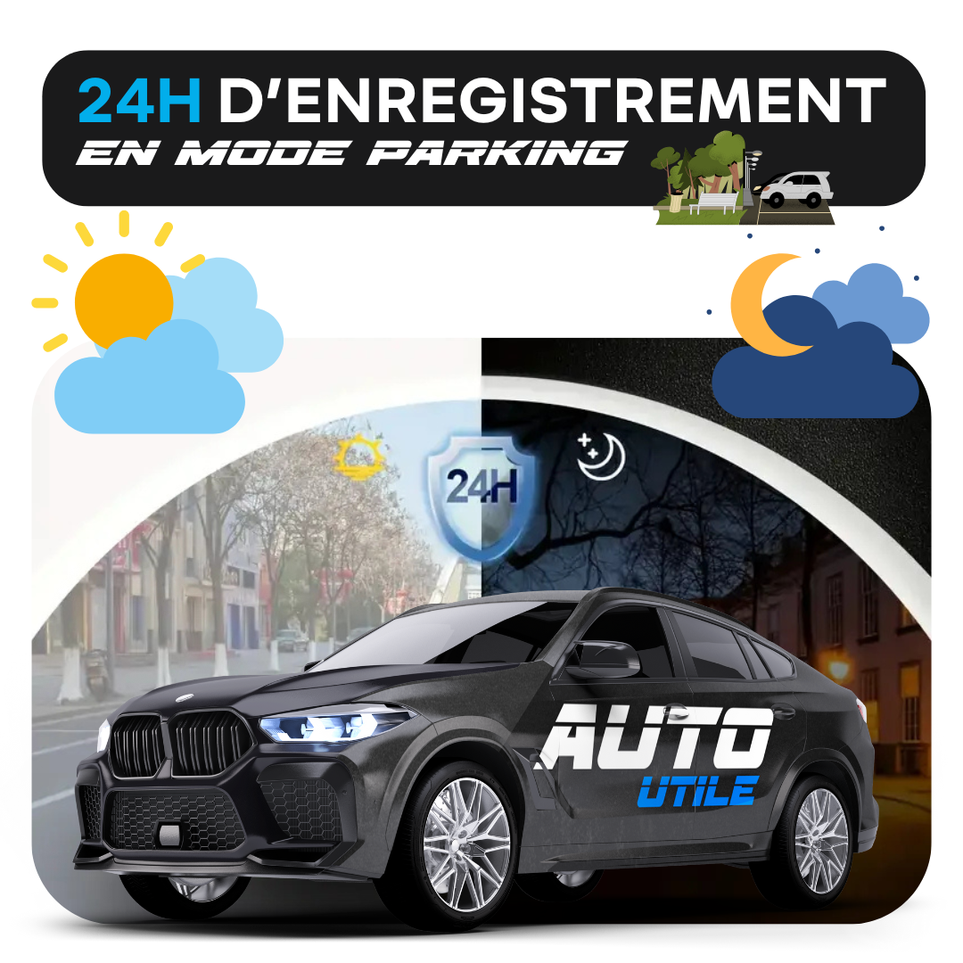 Dashcam HD Avant/Arrière – Vision Nocturne + SD 32Go