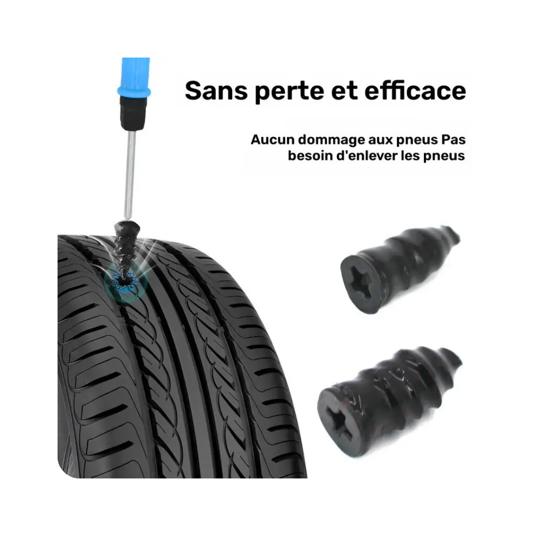 Kit de Réparation Pneu Rapide - Voitures Motos