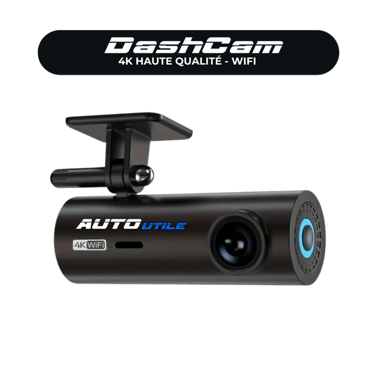 Dashcam 4K Ultra HD Avant/Arrière – Vision Nocturne, WiFi